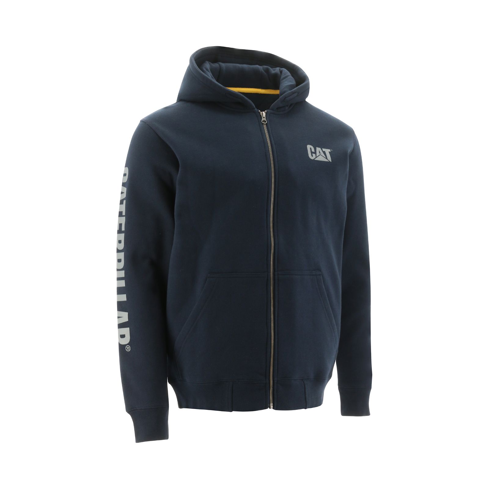 Caterpillar Full Zip Hooded Philippines - Mens Sweatshirts - Navy 49368FIHA